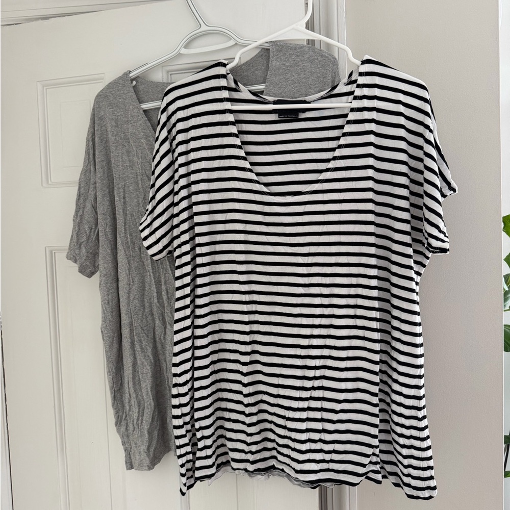 Hatch maternity “the perfect vee” short sleeved shirts x2